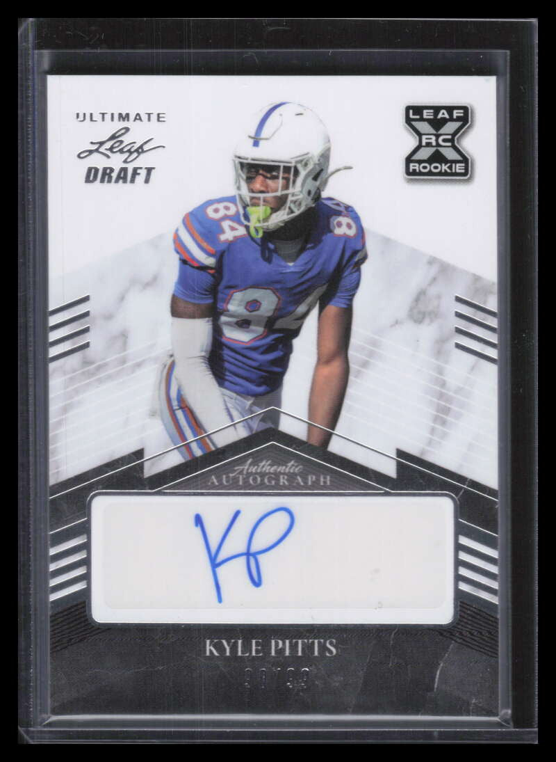 2021 Leaf Ultimate Draft kp1 Kyle Pitts Rookie Auto 90/99
