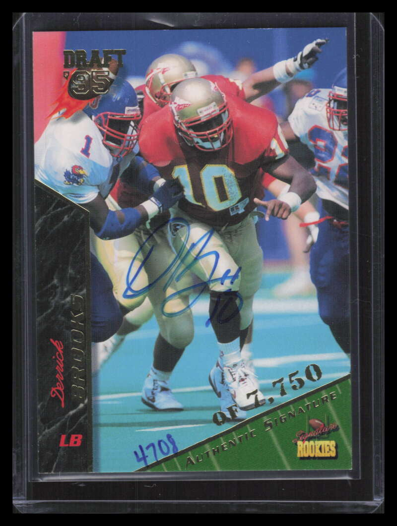 SOLD 156651 1995 Signature Rookies Autographs 11 Derrick Brooks Rookie Auto 4708/7750