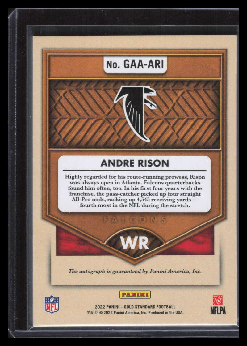 2022 Panini Gold Standard Golden Age Autographs 2 Andre Rison Auto 8/99