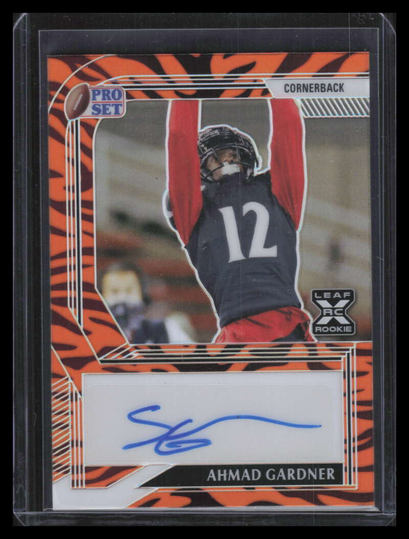 2022 Leaf Pro Set Metal Prismatic Tiger Ahmad Sauce Gardner Rookie Auto 5/5