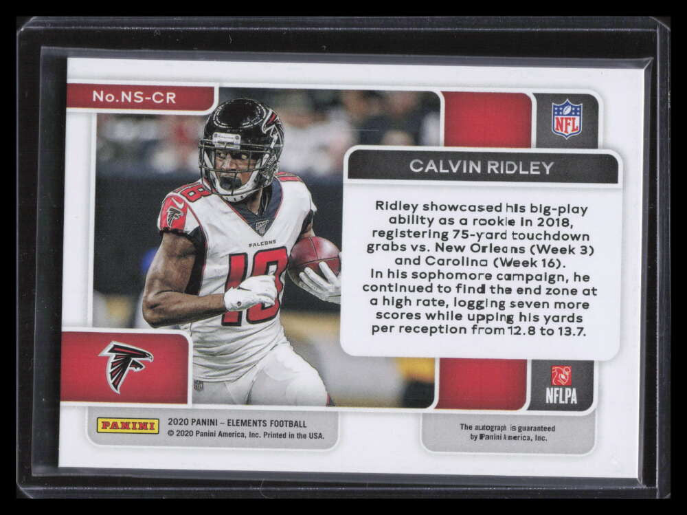 2020 Panini Elements Neon Signs Blue 3 Calvin Ridley Auto 9/20