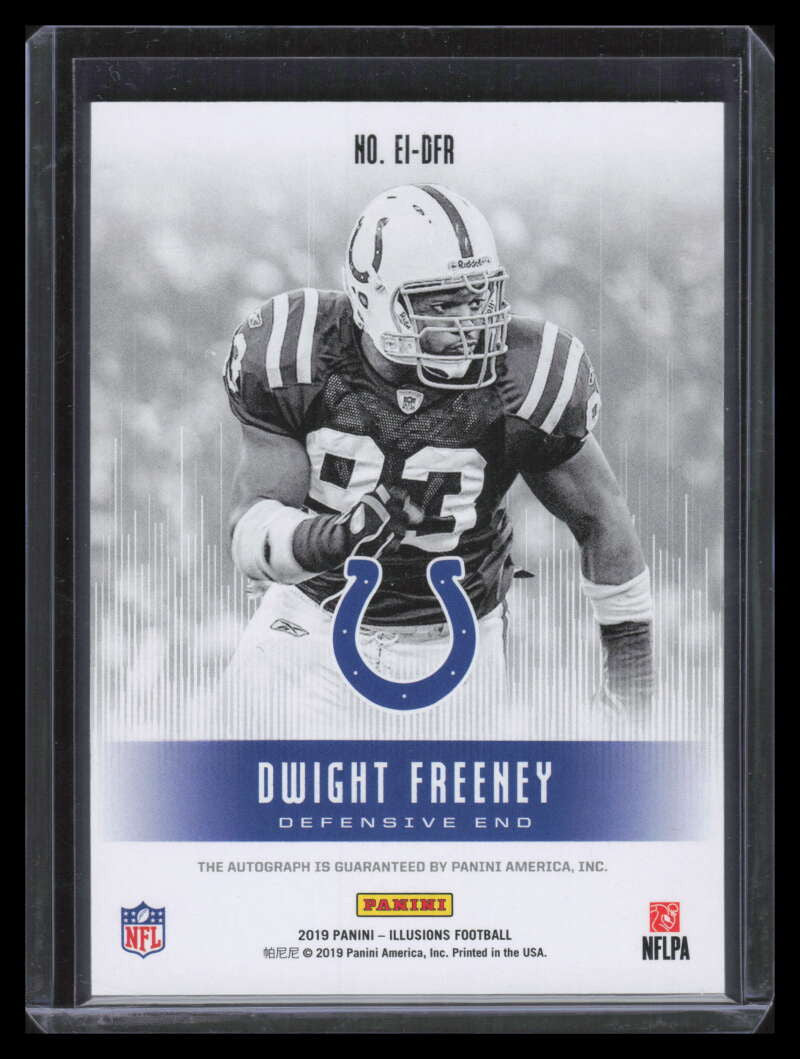 DELETE 156729 2019 Panini Illusions Elusive Ink Green 17 Dwight Freeney Auto 41/50