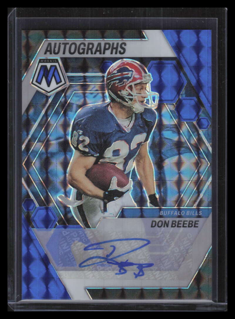 2023 Panini Mosaic Autographs Mosaic Blue 21 Don Beebe Auto 22/99