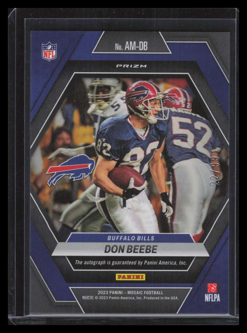 2023 Panini Mosaic Autographs Mosaic Blue 21 Don Beebe Auto 22/99