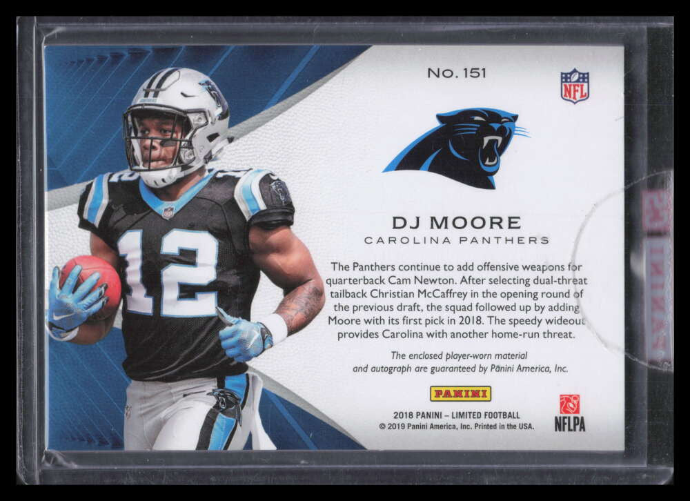 2018 Limited 151 D. J. Moore Rookie Patch Auto 143/199