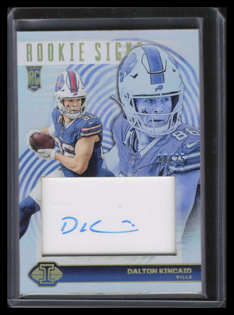 SOLD 156787 2023 Panini Illusions Rookie Signs Gold 7 Dalton Kincaid Rookie Auto 10/25