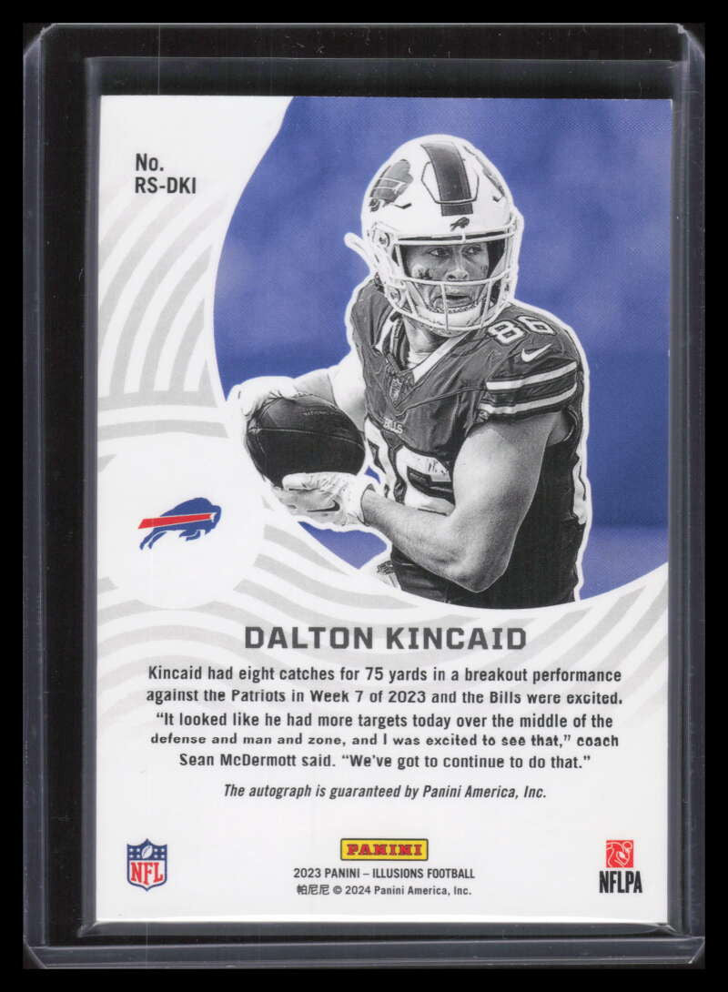 SOLD 156787 2023 Panini Illusions Rookie Signs Gold 7 Dalton Kincaid Rookie Auto 10/25