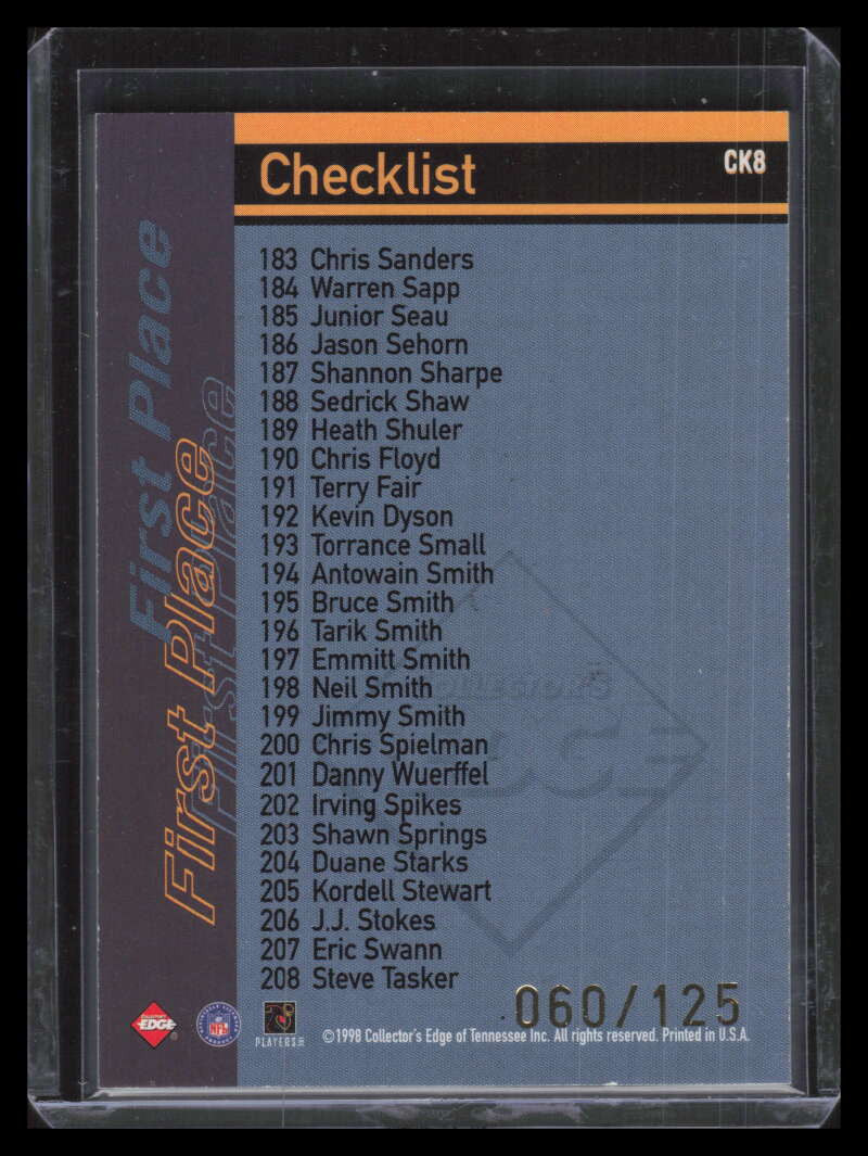 1998 Collector's Edge First Place 50-Point Silver ck8b Lions Logo CL 60/125
