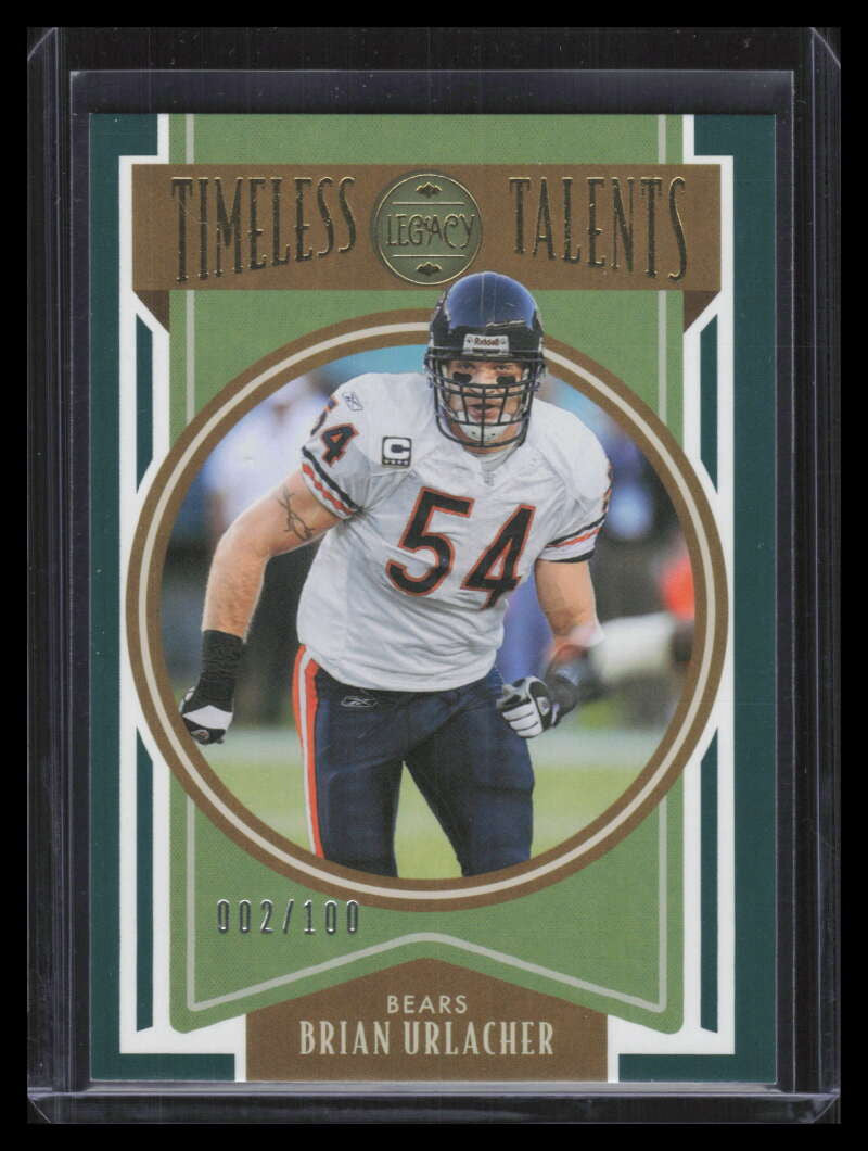 2022 Panini Legacy Timeless Talents Green 13 Brian Urlacher 2/100
