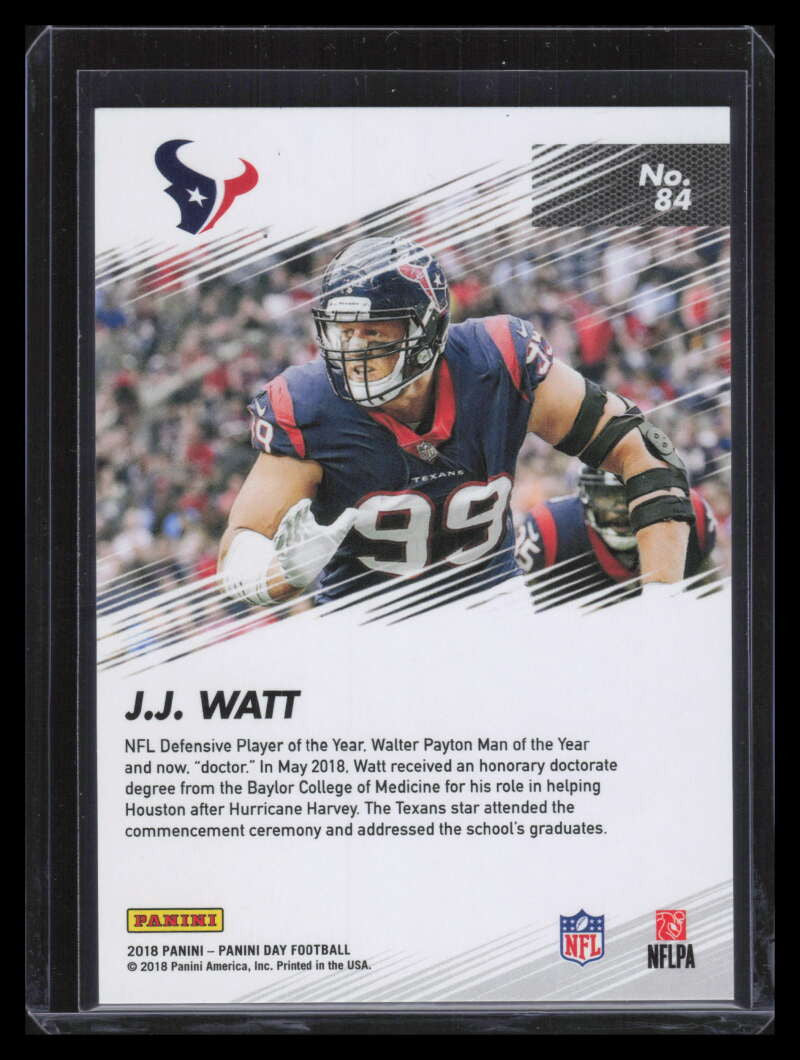 2018 Panini Day Checkerboard 84 J. J. Watt 32/99 The Top 100 Players of 2018