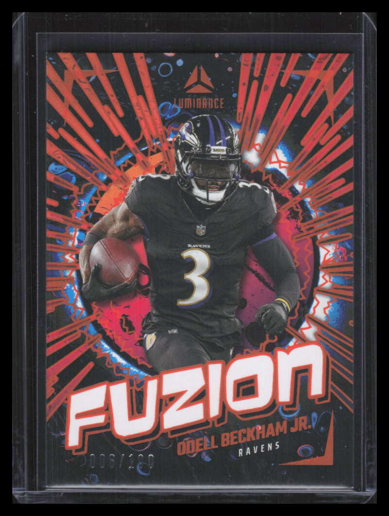 2024 Panini Luminance Fuzion Orange 11 Odell Beckham Jr. 6/100