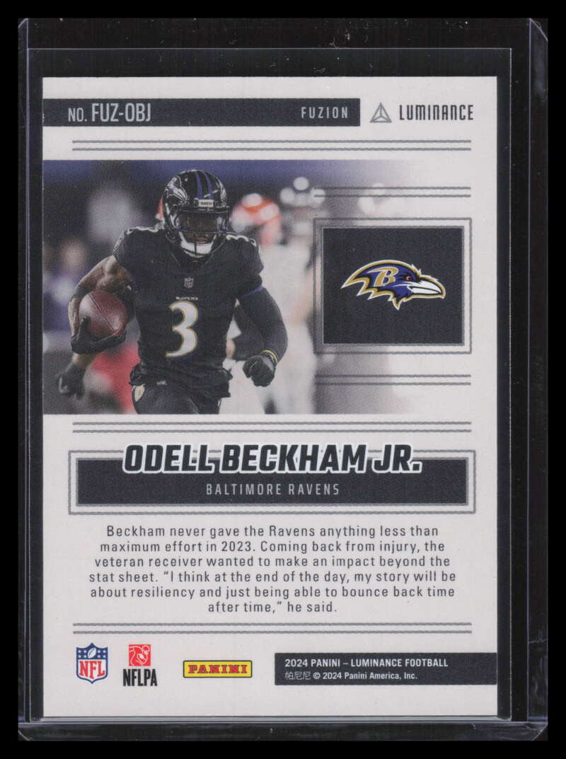 2024 Panini Luminance Fuzion Orange 11 Odell Beckham Jr. 6/100