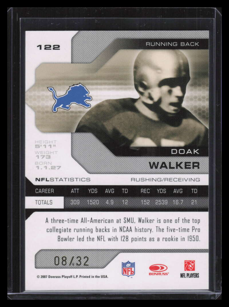 2007 Leaf Limited Bronze Spotlight 122 Doak Walker 8/32