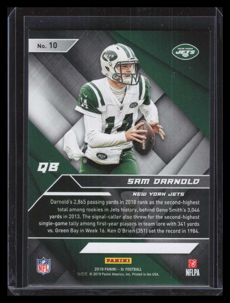 2019 Panini XR Gold 10 Sam Darnold 8/10