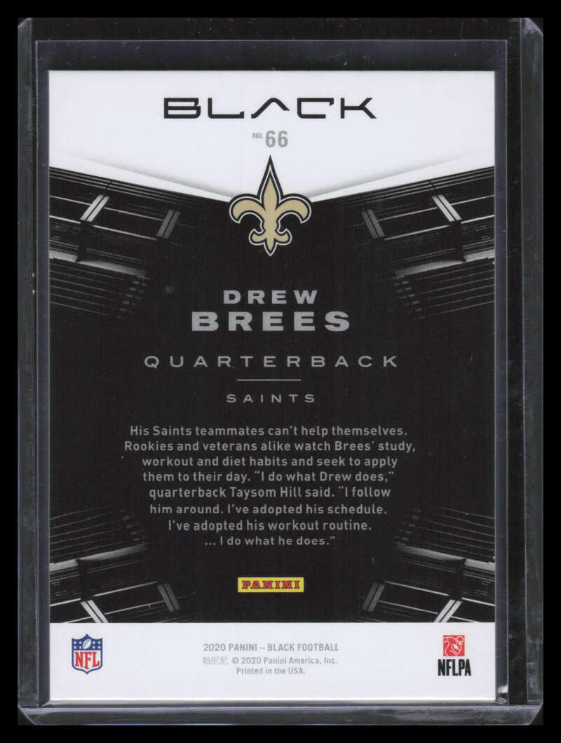 2020 Panini Black Copper 66 Drew Brees 3/25