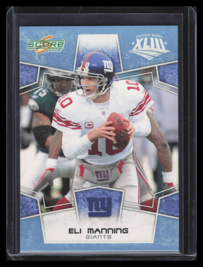2008 Score Super Bowl XLIII Light Blue Glossy 204 Eli Manning 88/250