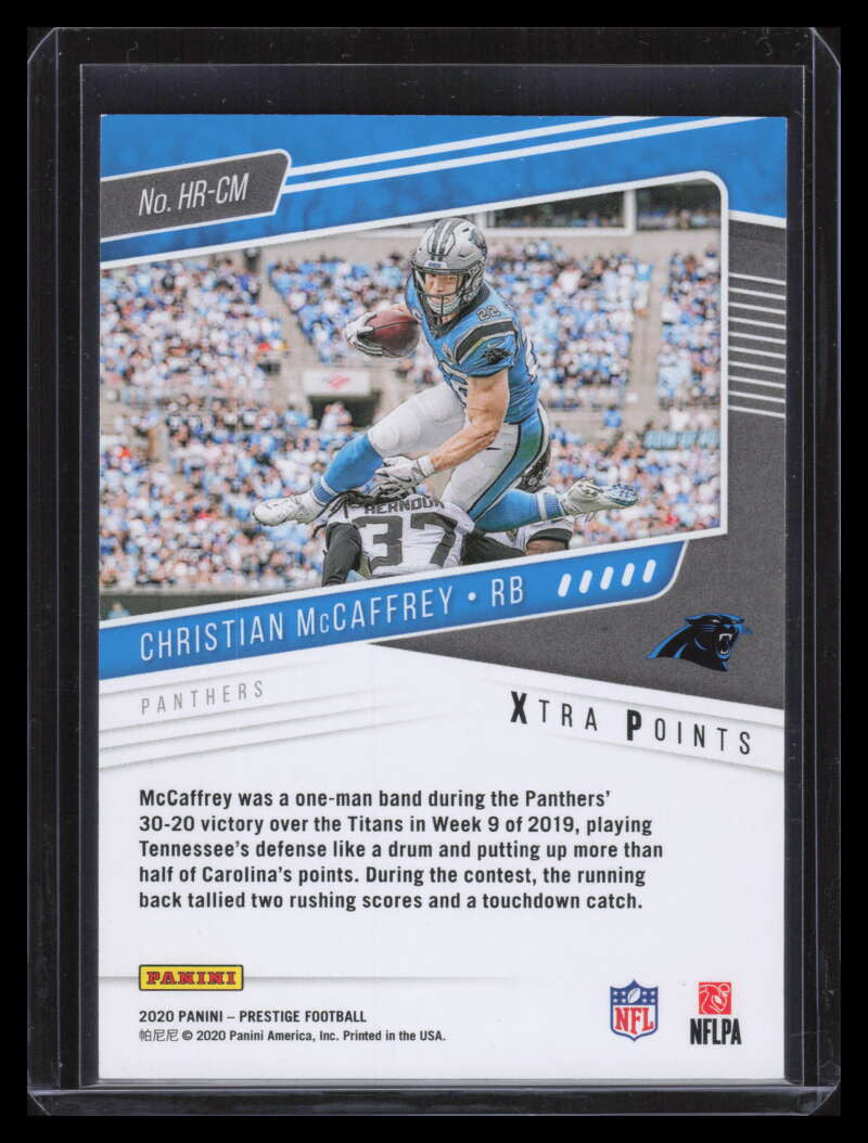 2020 Prestige Highlight Reel Xtra Points Platinum 10 Christian McCaffrey 10/10