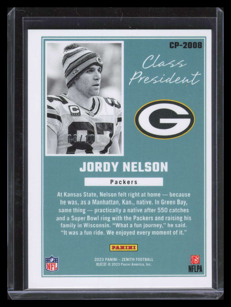 2023 Zenith Class President Gold 11 Jordy Nelson 8/10