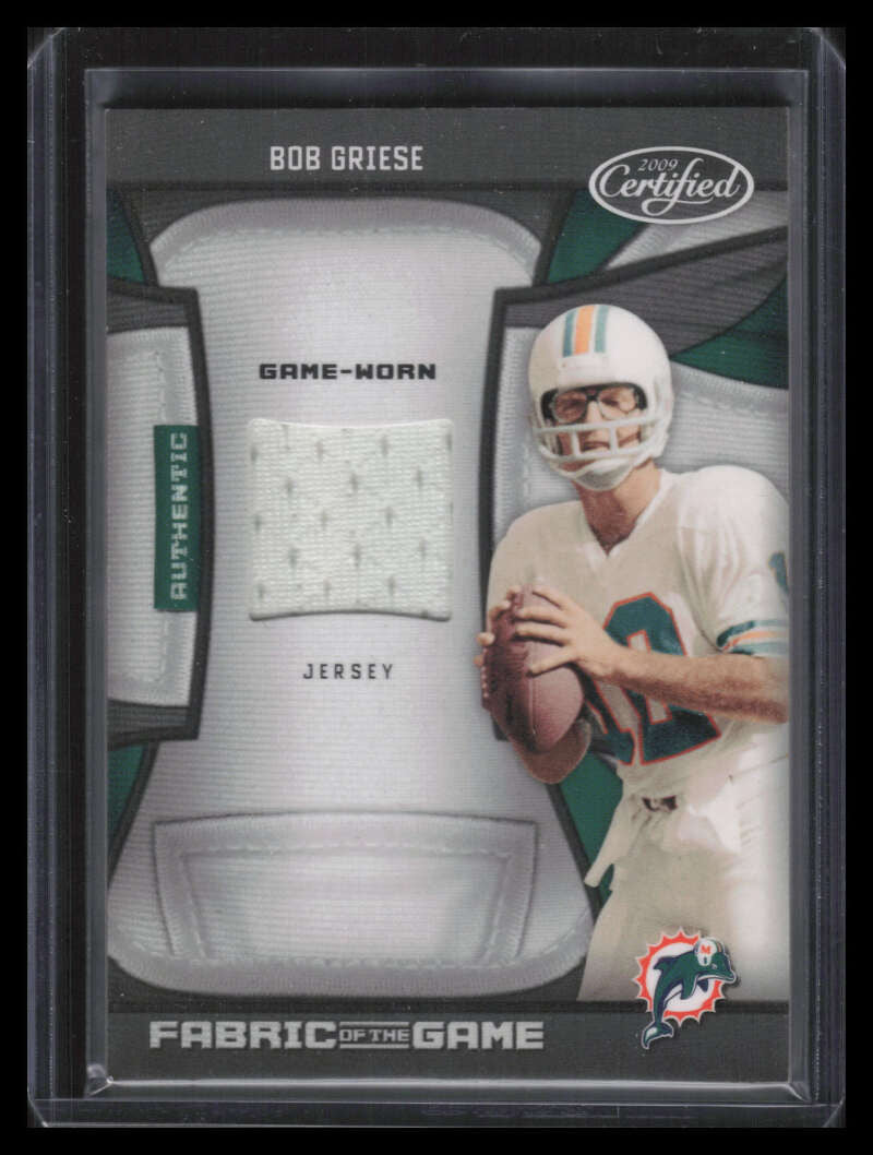 2009 Certified Fabric of the Game 17 Bob Griese Jersey 97/99