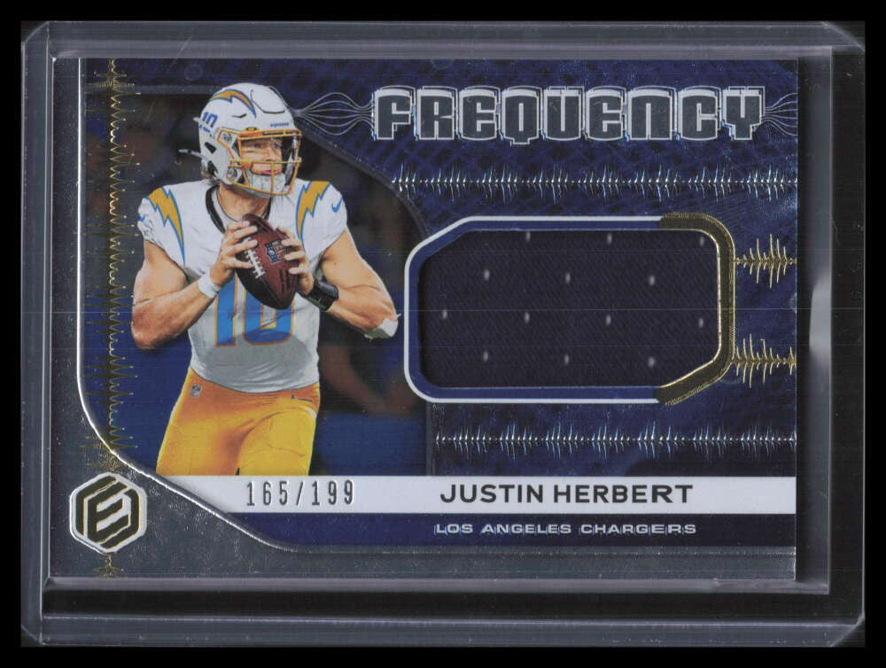 2020 Panini Elements Frequency Materials 3 Justin Herbert Rookie Jersey 165/199