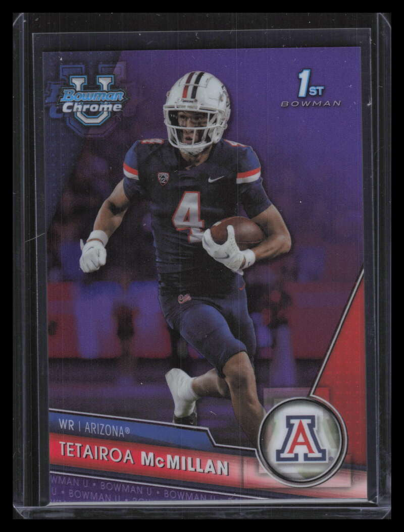 2023 Bowman Chrome University Purple Refractor Tetairoa McMillan Rookie 153/399