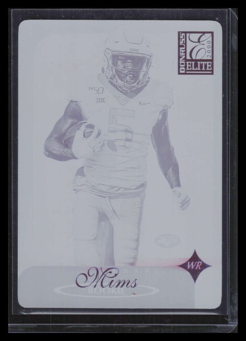 2020 Elite '00 Elite Rookies Printing Plate Magenta 46 Denzel Mims Rookie 1/1
