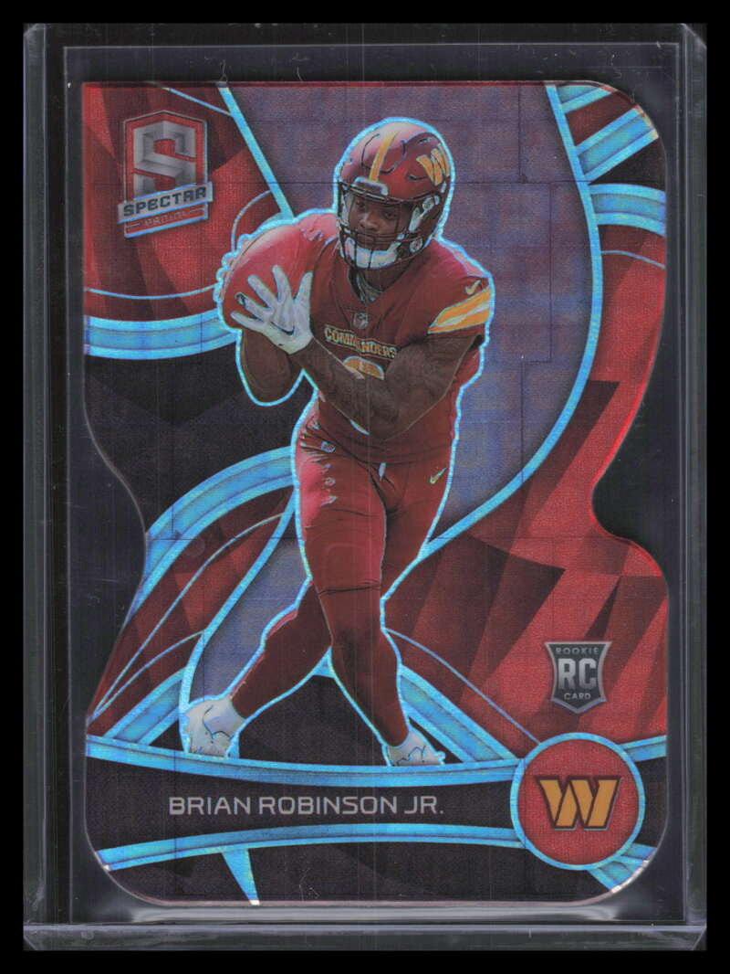 2022 Panini Spectra Neon Orange Die Cut 164 Brian Robinson Jr. Rookie 13/15
