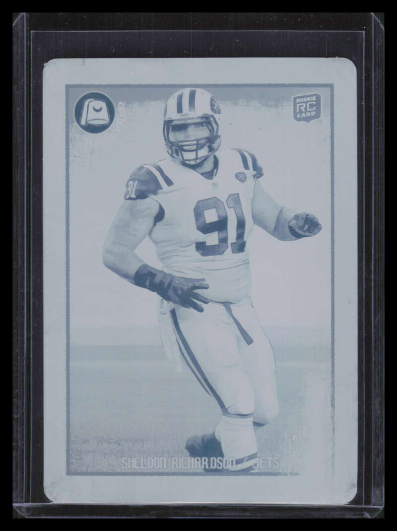 2013 Topps Turkey Red Printing Plate Cyan 8 Sheldon Richardson Rookie 1/1