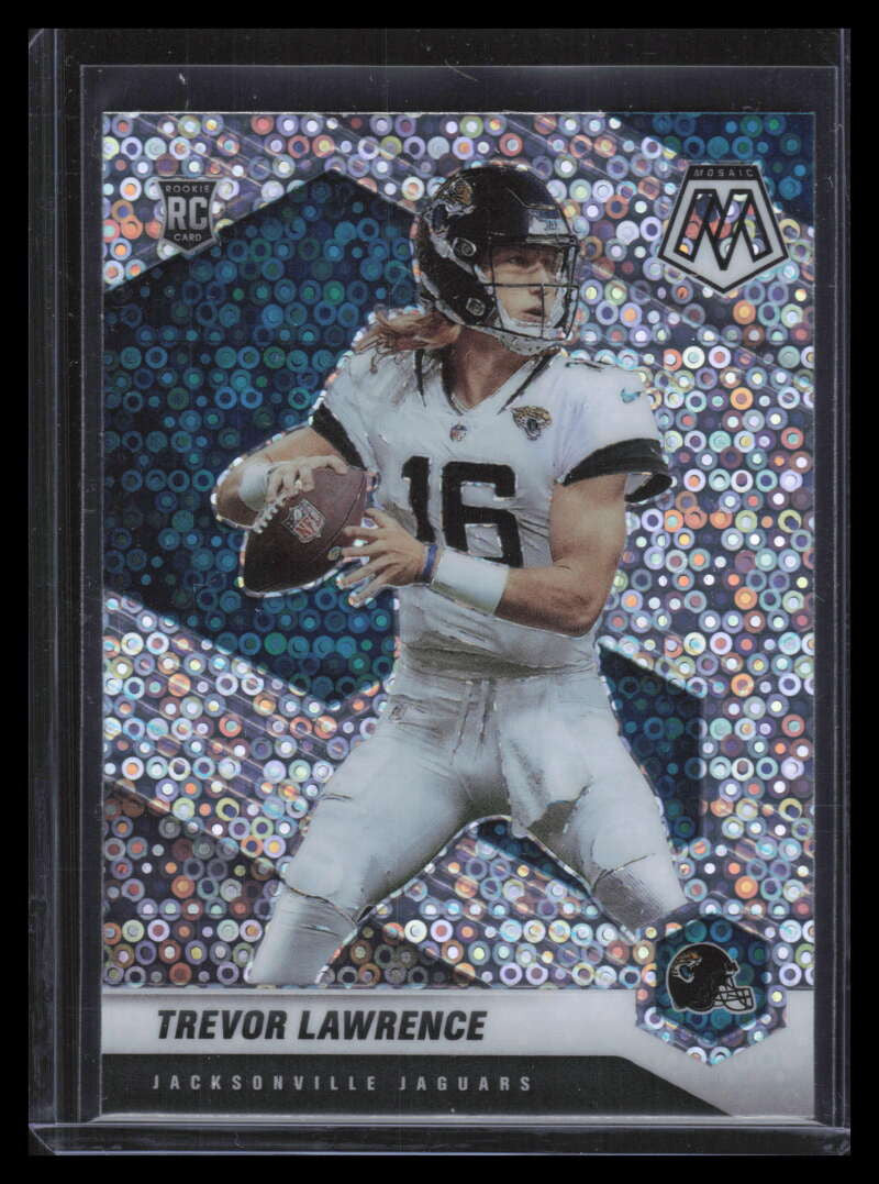 SOLD 157251 2021 Panini Mosaic Variations No Huddle Refractor 301 Trevor Lawrence Rookie