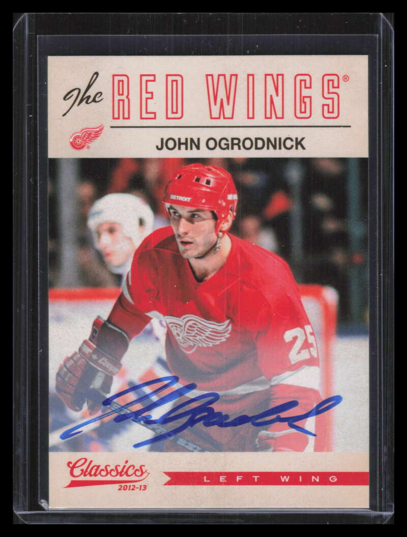 2012-13 Classics Signatures Autographs 165 John Ogrodnick Auto
