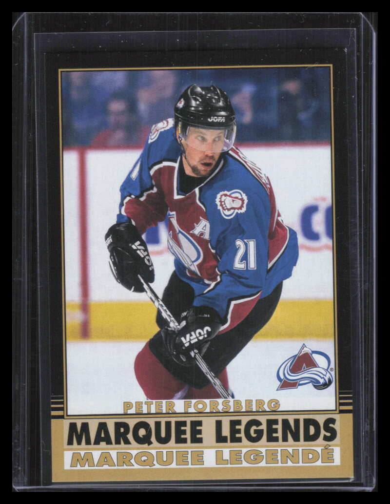 2020-21 O-Pee-Chee Retro Black 532 Peter Forsberg ML 98/100 Marquee Legends