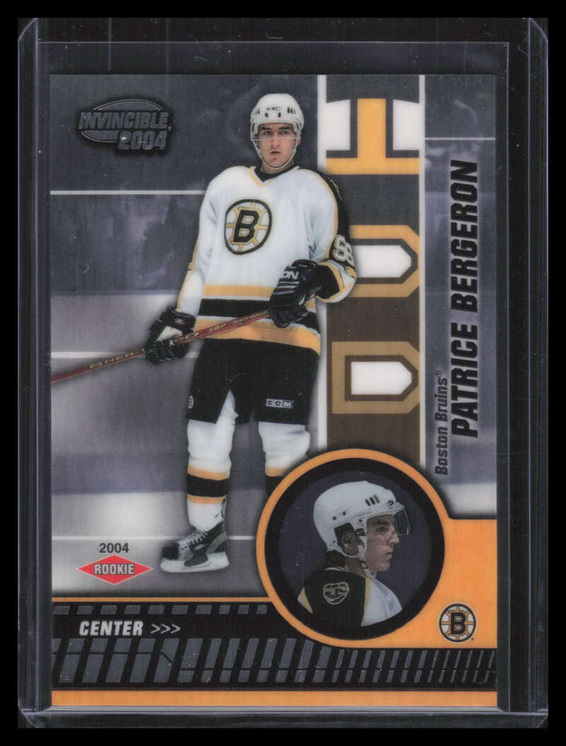 2003-04 Pacific Invincible Retail 102 Patrice Bergeron Rookie