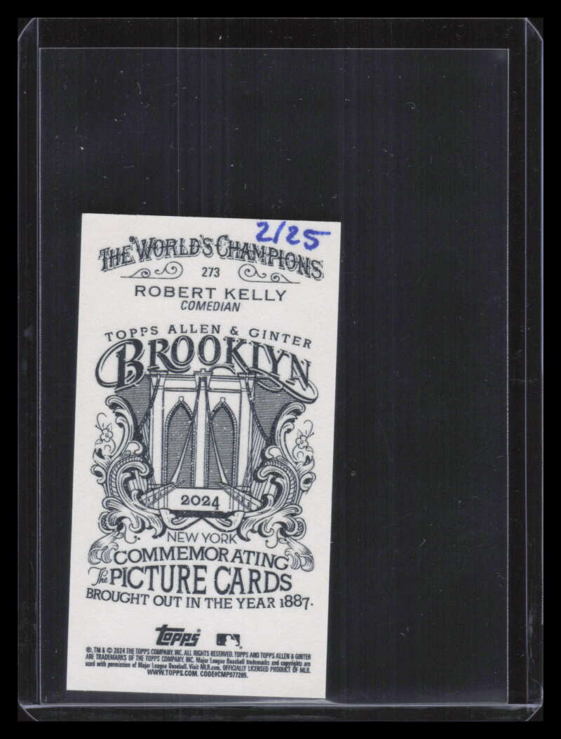 2024 Topps Allen and Ginter Mini Brooklyn Back 273 Robert Kelly 2/25
