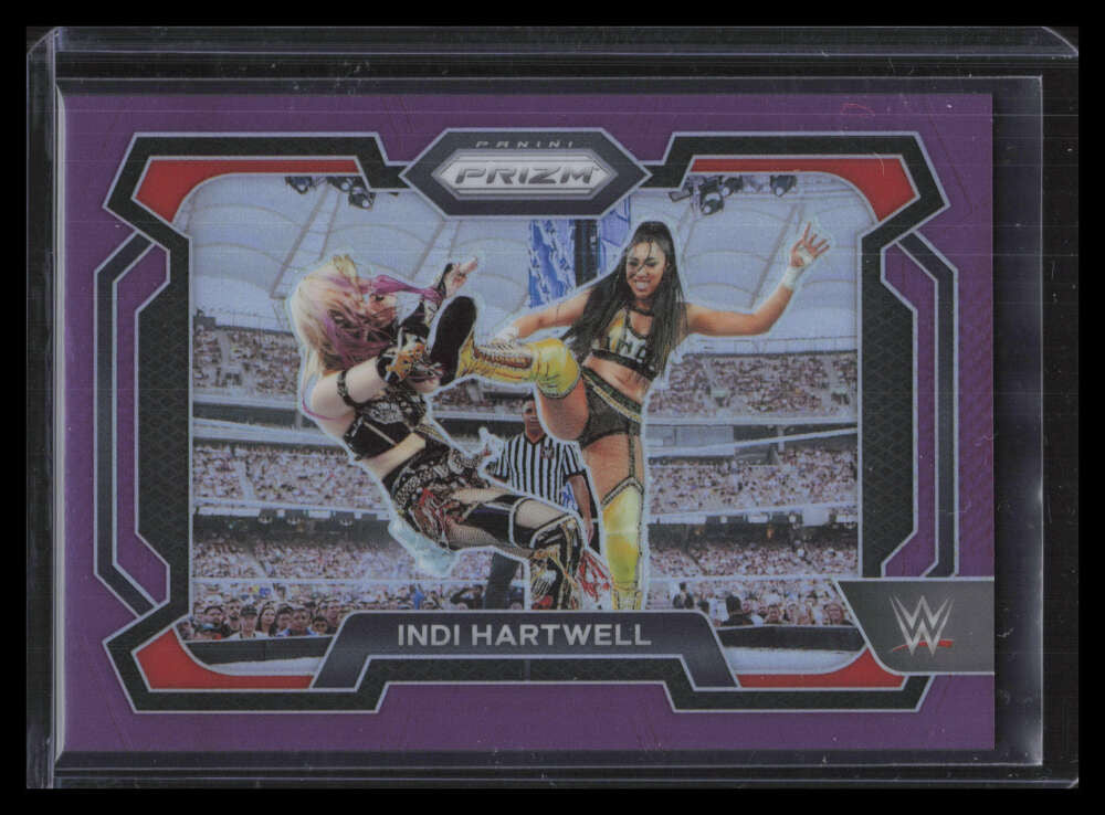 2024 Panini Prizm WWE Prizms Purple Refractor 80 Indi Hartwell 38/149