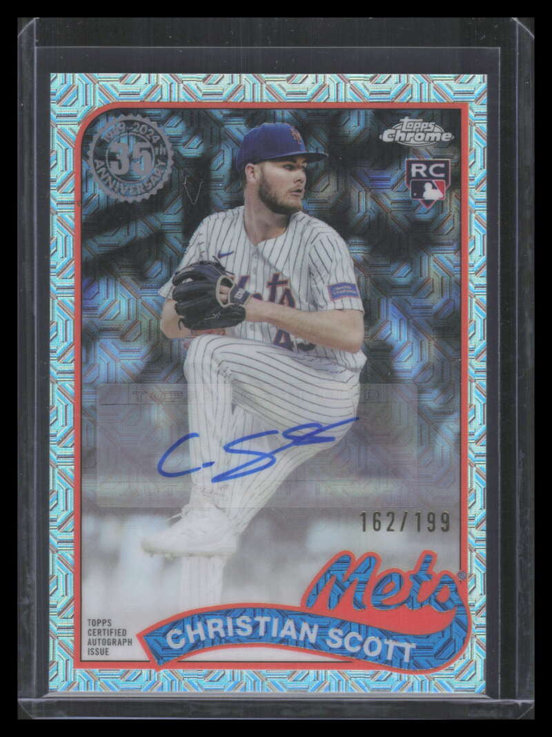 DELETE 157450 2024 Topps Update '89 Silver Pack Chrome Autographs Christian Scott RC Auto /199