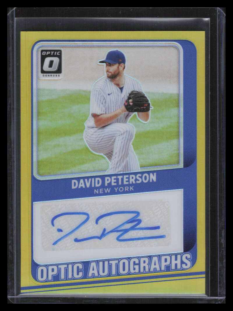 2021 Donruss Optic Autographs Gold 12 David Peterson Rookie Auto 8/10