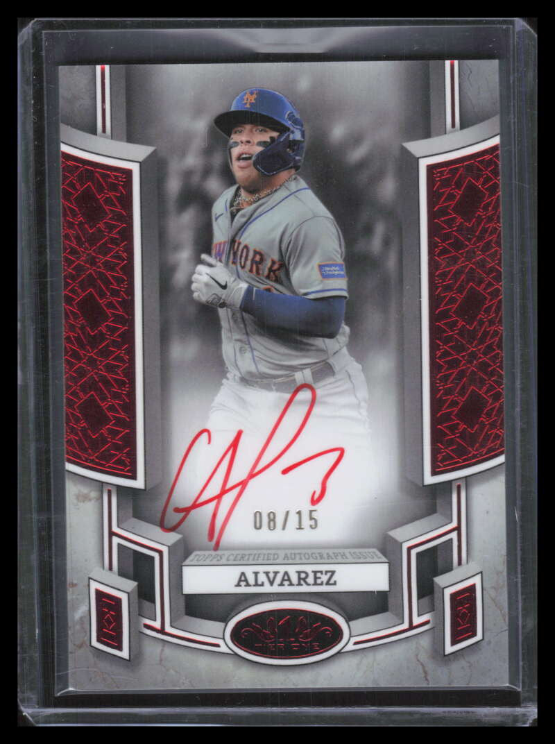 2024 Topps Tier One Break Out Autographs Red Foil Francisco Alvarez Auto 8/15