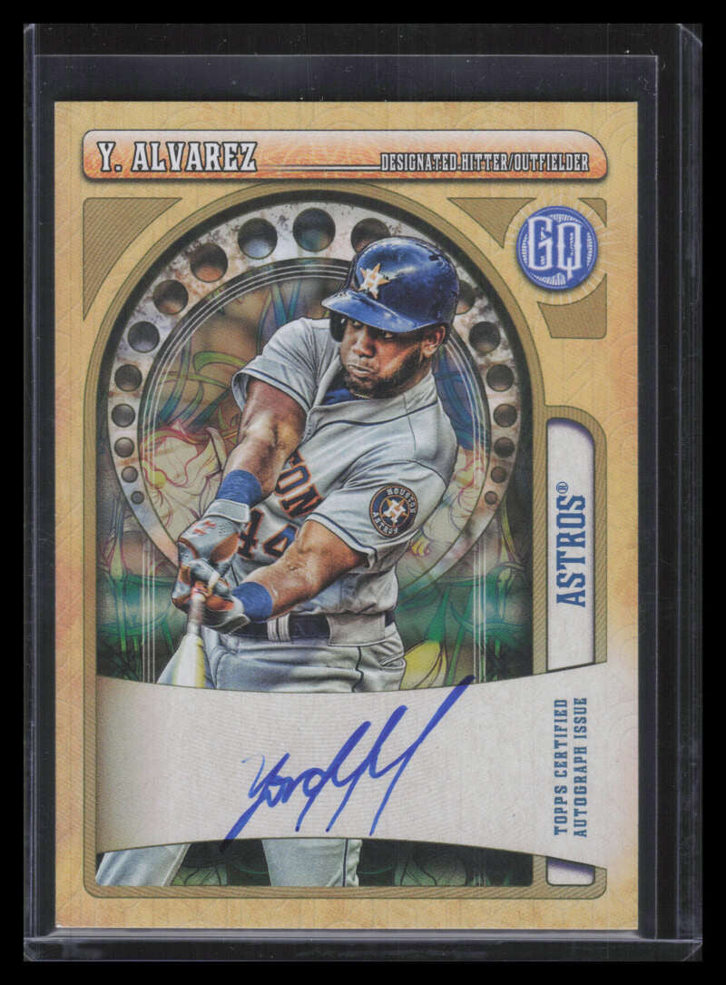 2021 Topps Gypsy Queen Autographs Bazooka Back GQAYA Yordan Alvarez Auto 15/25