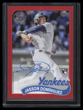2024 Topps '89 Topps Autographs Red 89bajd Jasson Dominguez Rookie Auto 1/25