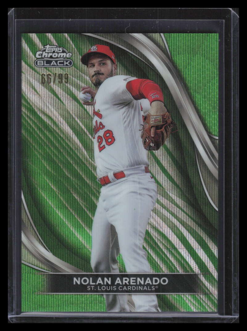 2024 Topps Chrome Black Green Wave Refractor 31 Nolan Arenado 66/99