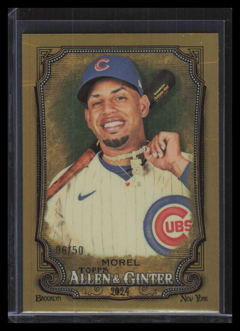 2024 Topps Allen and Ginter Chrome Gold Refractor 189 Christoper Morel 6/50