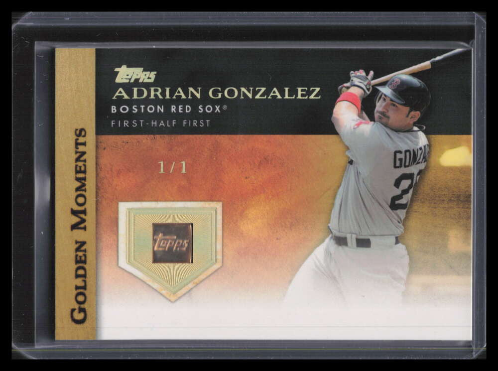 2012 Topps Golden Moments 24k Gold Embedded gm5 Adrian Gonzalez 1/1