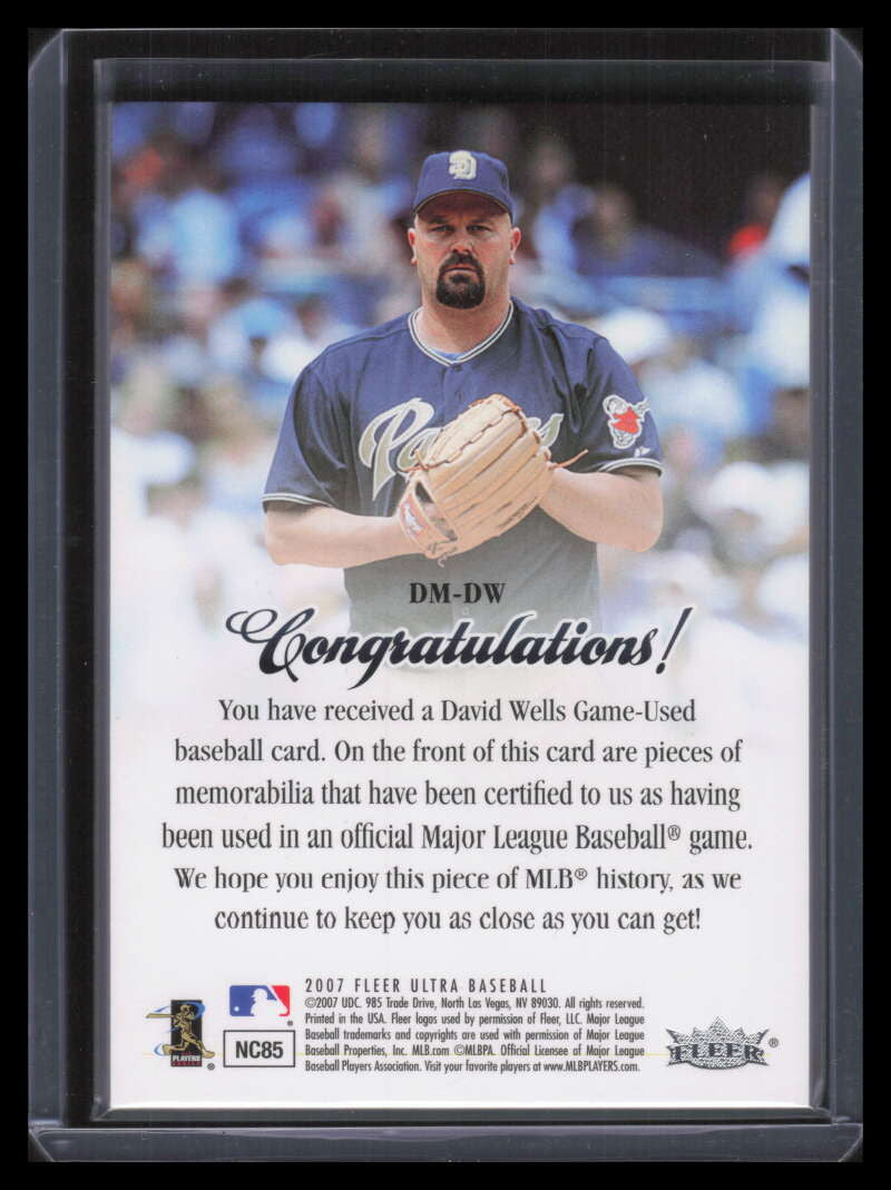 2007 Ultra Dual Materials Patch DW David Wells Dual Patch 19/25
