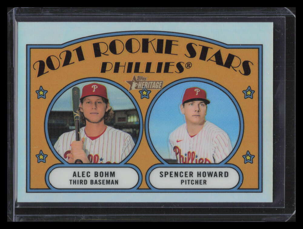 2021 Topps Heritage Chrome Refractor 11 Spencer Howard Alec Bohm Rookie 24/572