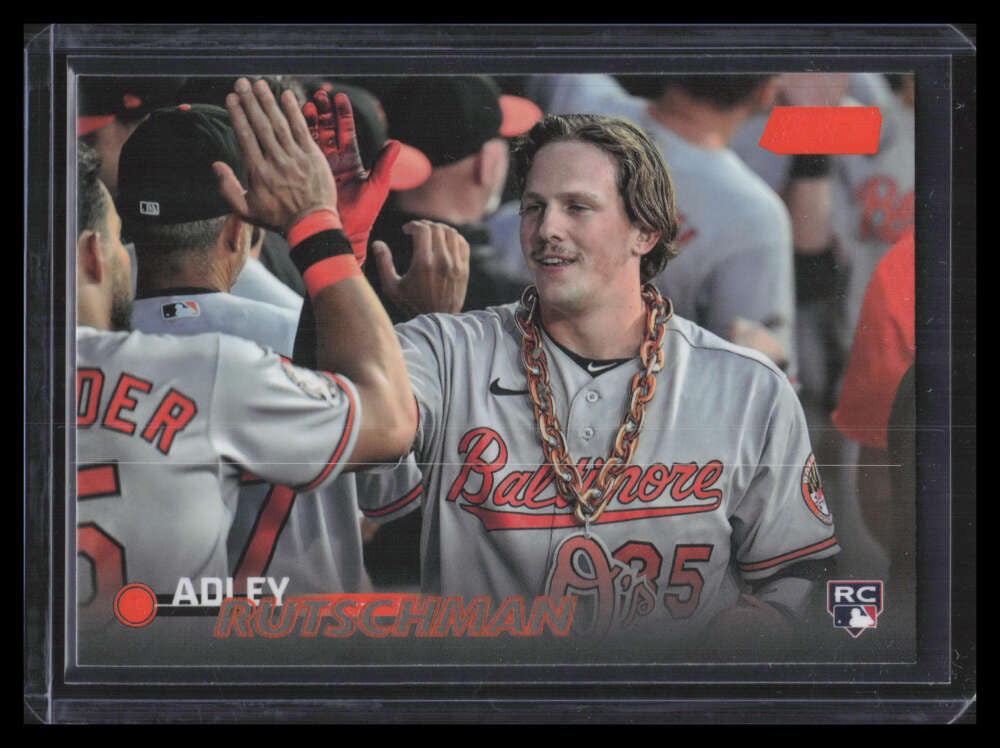 2023 Stadium Club Orange Foil 104 Adley Rutschman Rookie 141/199