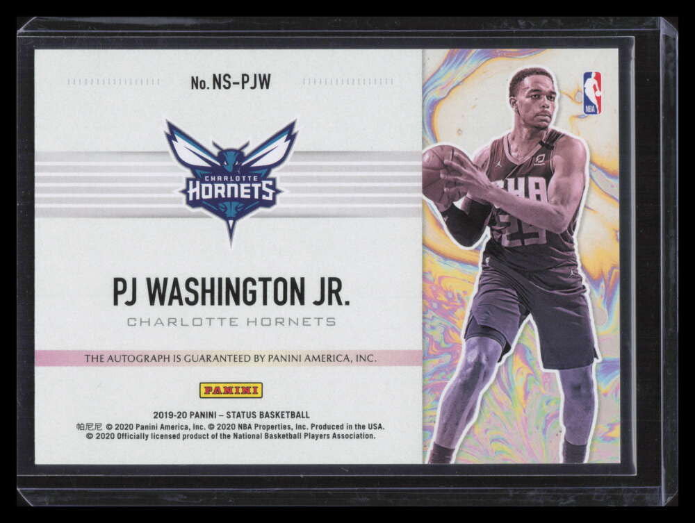 2019-20 Panini Status Newbie Signatures Gold PJ Washington Jr. Rookie Auto 3/10