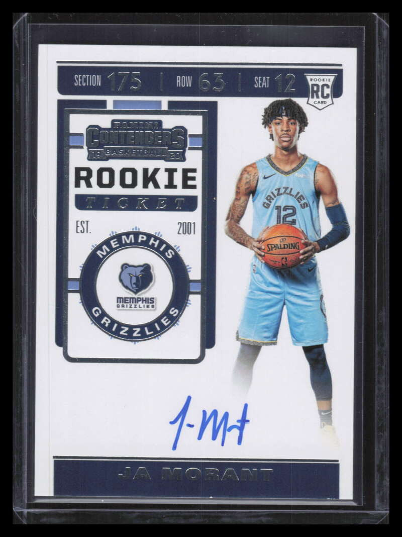 2019-20 Panini Contenders 118 Ja Morant Rookie Auto