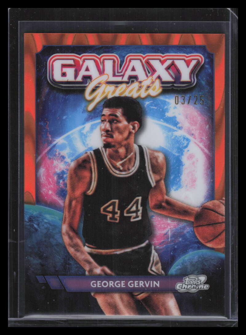 2023-24 Topps Cosmic Chrome Galaxy Greats Orange Refractor George Gervin 3/25