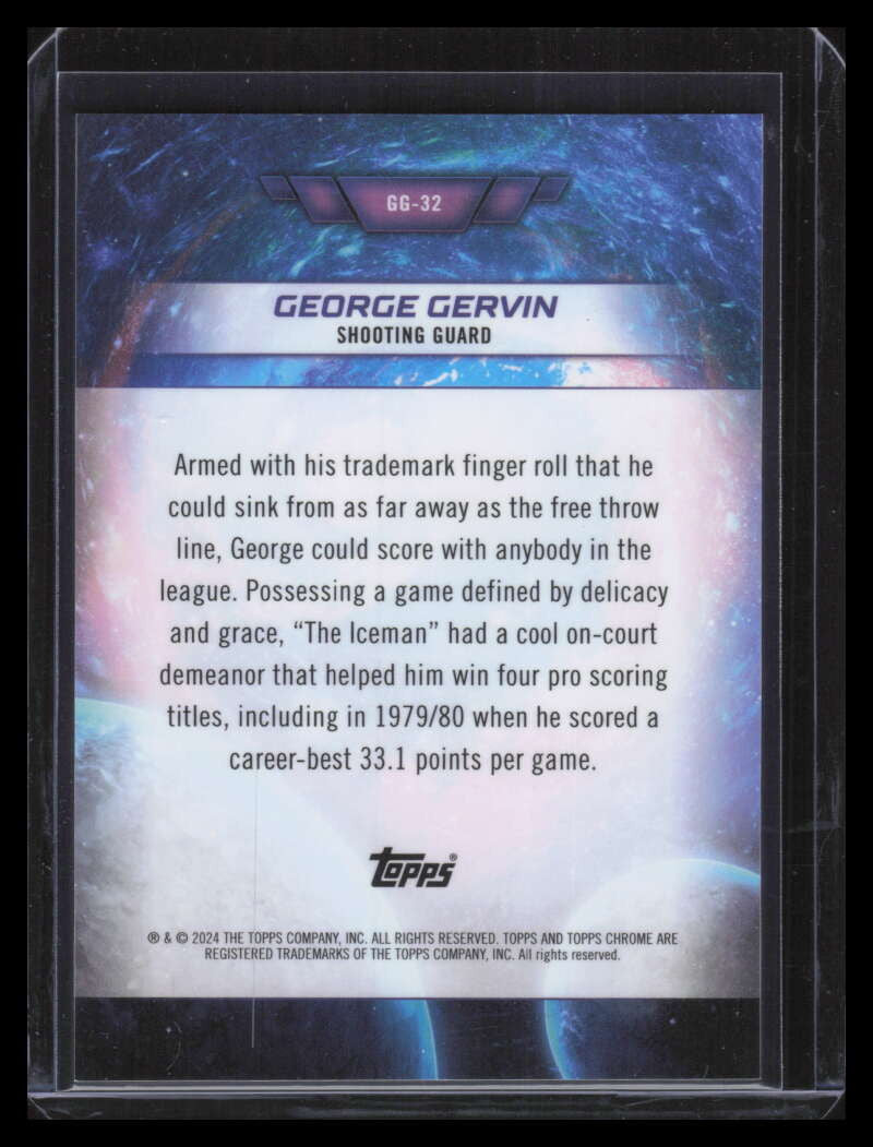 2023-24 Topps Cosmic Chrome Galaxy Greats Orange Refractor George Gervin 3/25
