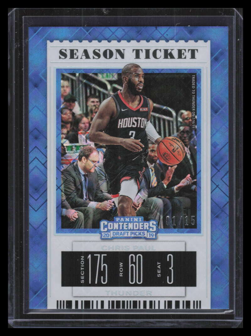 2019-20 Panini Contenders Draft Variations Diamond Ticket 8 Chris Paul 1/15